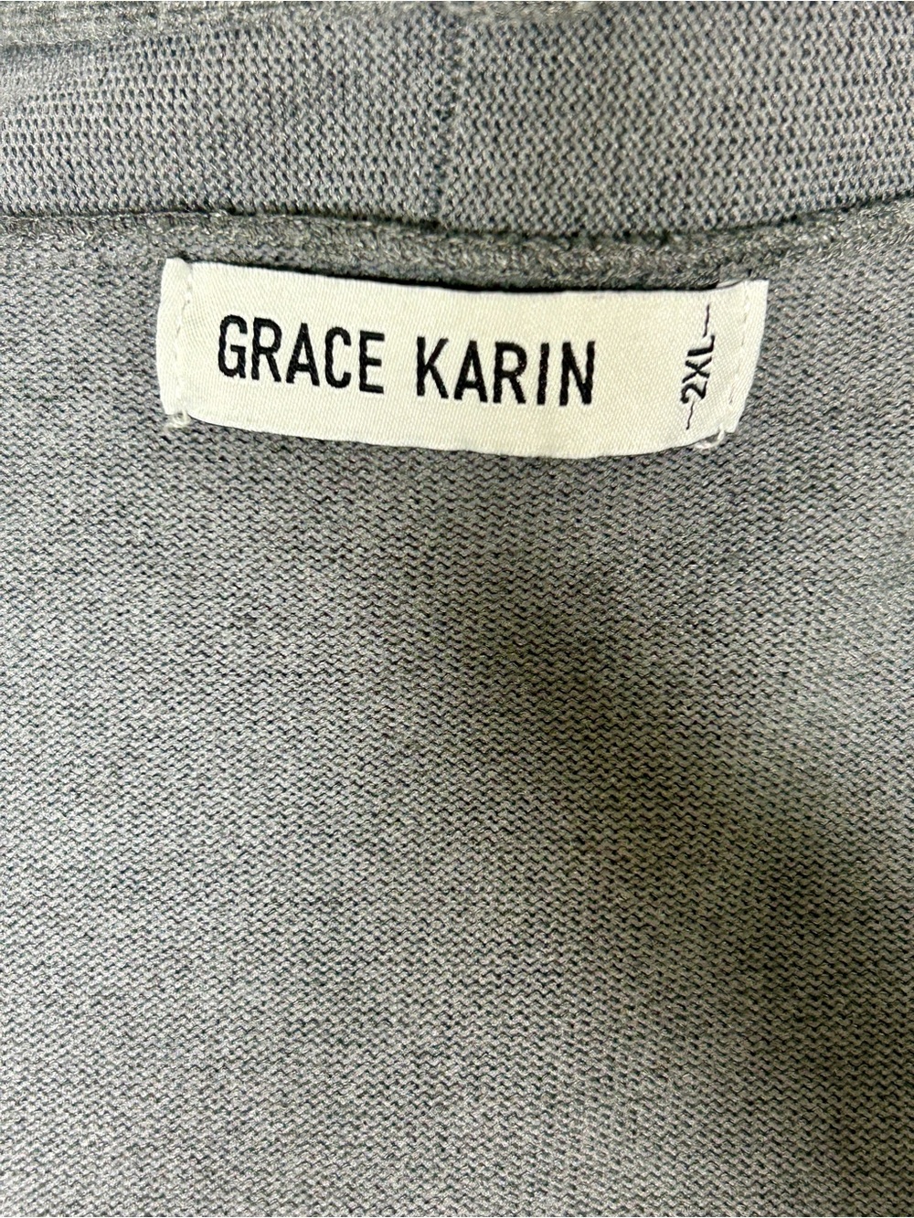 Grace Karin Gray Open-Front Long Cardigan - Picture 5 of 5